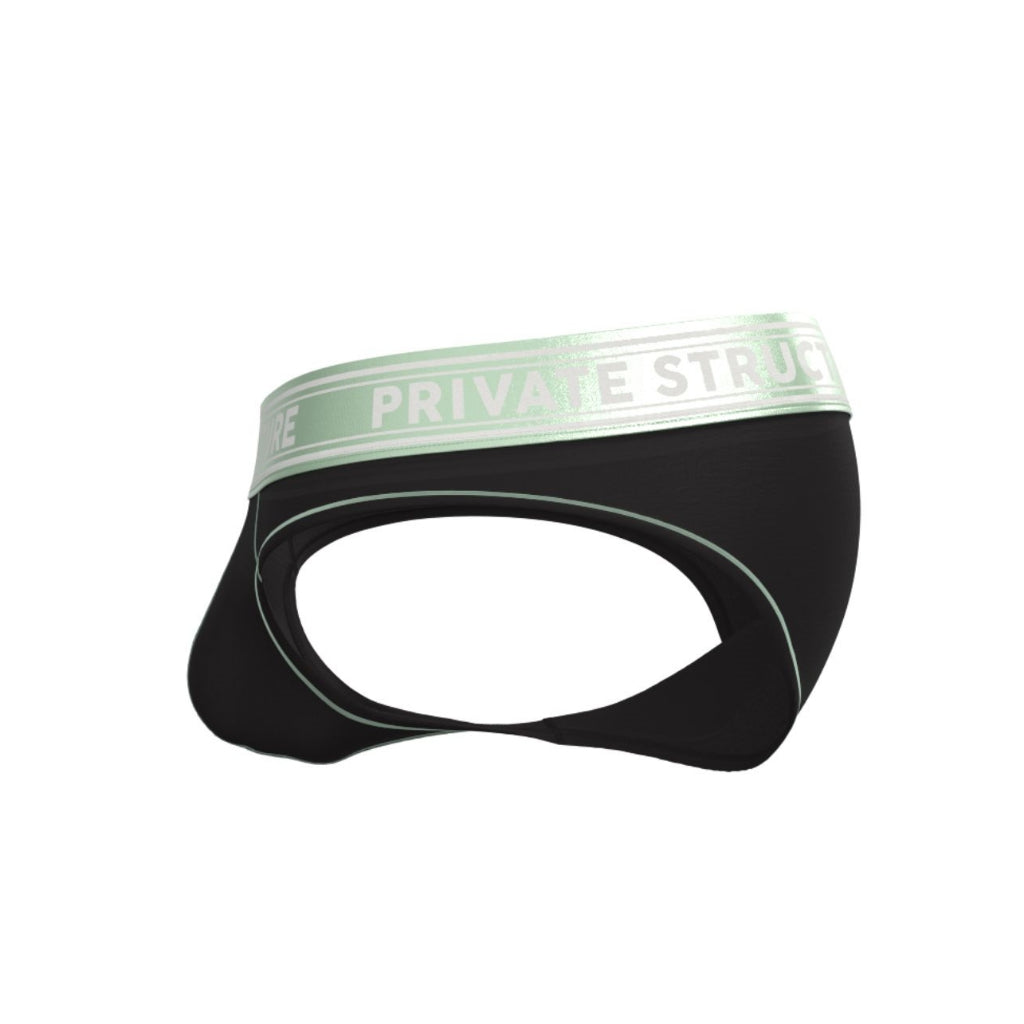 Private Structure กางเกงชั้นในชาย รุ่นEssence Heaven Brief – S.Green/Black (4669)