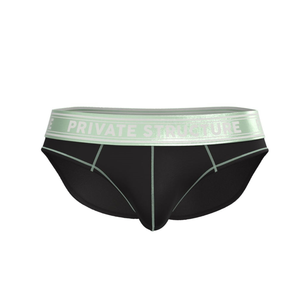 Private Structure กางเกงชั้นในชาย รุ่นEssence Heaven Brief – S.Green/Black (4669)