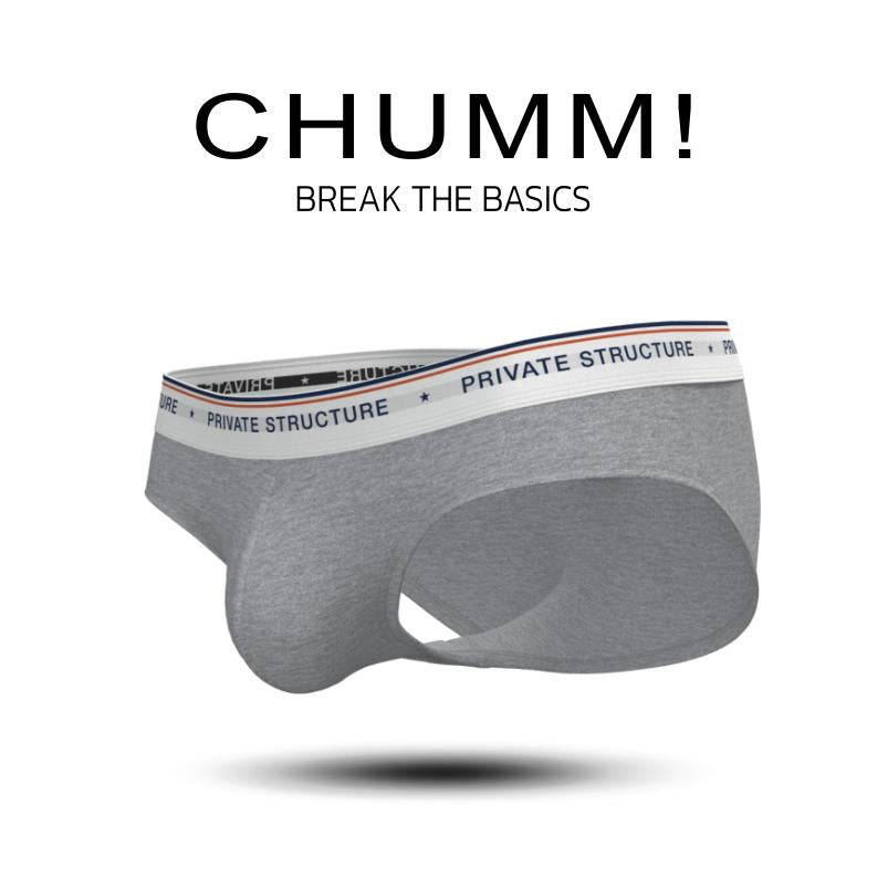 [SPECIAL OFFER] Private Structure กางเกงชั้นในชาย รุ่น  CHUMM! Mid Waist Brief - Evapora Gray [4630]