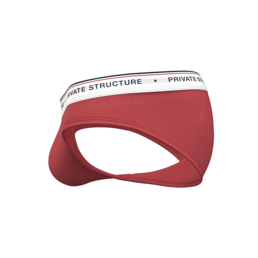 [SPECIAL OFFER] Private Structure กางเกงชั้นในชาย รุ่น  CHUMM! Mid Waist Brief - Noir Red [4630]