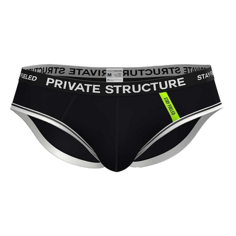 Private Structure กางเกงชั้นในชาย รุ่น Essence Odyssey Low Waist Brief - Black [4567]