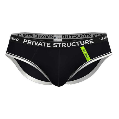 Private Structure กางเกงชั้นในชาย รุ่น Essence Odyssey Low Waist Brief - Black [4567]