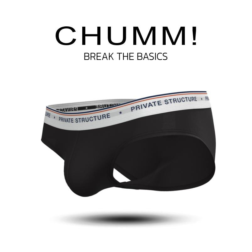 [SPECIAL OFFER] Private Structure กางเกงชั้นในชาย รุ่น CHUMM! Mid Waist Brief - Ethereal Black [4630]