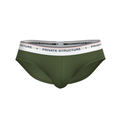 [SPECIAL OFFER] Private Structure กางเกงชั้นในชาย รุ่น  CHUMM! Mid Waist Brief - Tactical Green [4630]