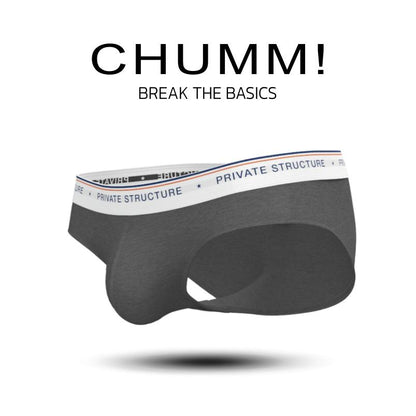 [SPECIAL OFFER] Private Structure กางเกงชั้นในชาย รุ่น  CHUMM! Mid Waist Brief - Elusive Grey [4630]