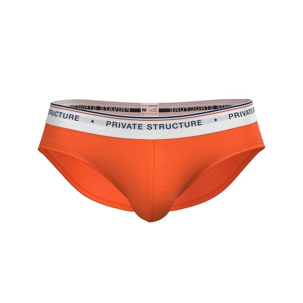 [SPECIAL PRICE] Private Structure กางเกงชั้นในชาย รุ่น  CHUMM! Mid Waist Brief - Framing Orange [4630]