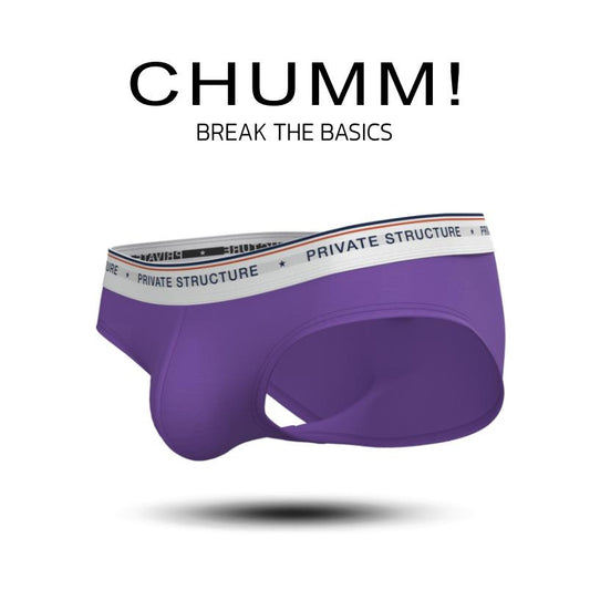 [SPECIAL PRICE] Private Structure กางเกงชั้นในชาย รุ่น  CHUMM! Mid Waist Brief - Violet Purple [4630]