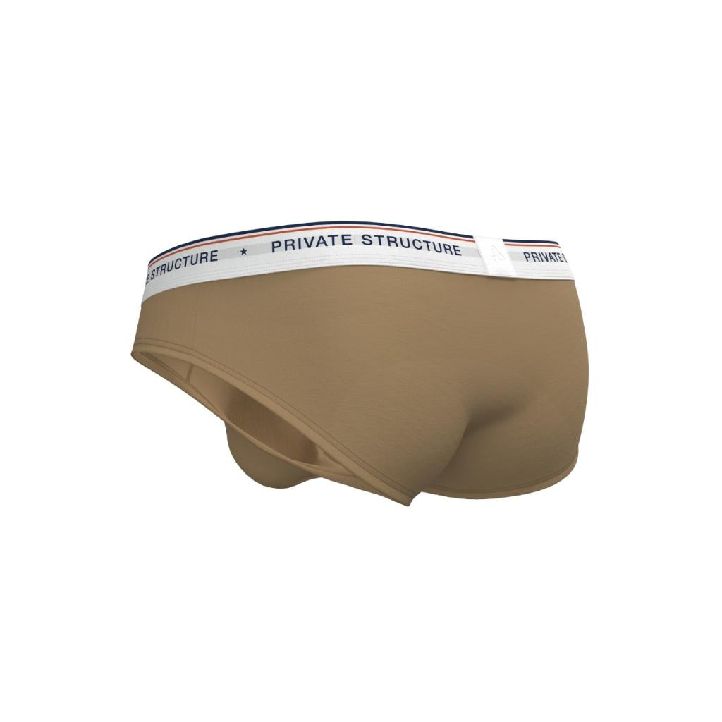 [SPECIAL OFFER] Private Structure กางเกงชั้นในชาย รุ่น  CHUMM! Mid Waist Brief - Soy Khaki [4630]