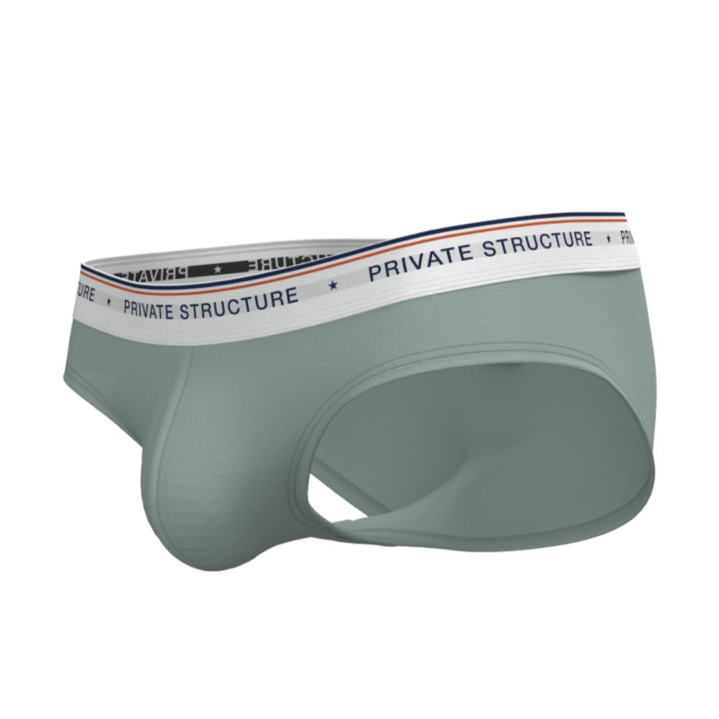 [SPECIAL OFFER] Private Structure กางเกงชั้นในชาย รุ่น  CHUMM! Mid Waist Brief - Artichoke Green [4630]