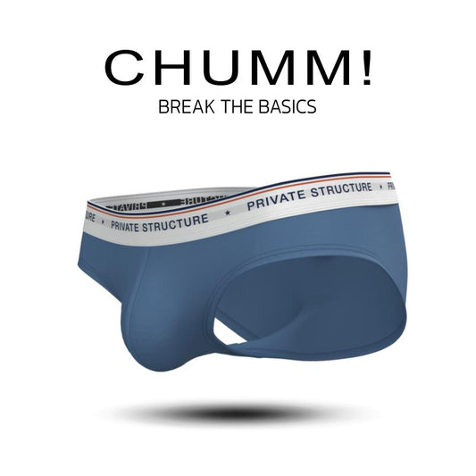 [SPECIAL OFFER] Private Structure กางเกงชั้นในชาย รุ่น CHUMM! Mid Waist Brief - Ocean Wave Blue [4630]