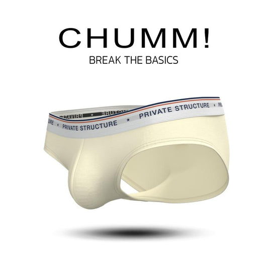 [SPECIAL OFFER] Private Structure กางเกงชั้นในชาย รุ่น  CHUMM! Mid Waist Brief - White Sand [4630]