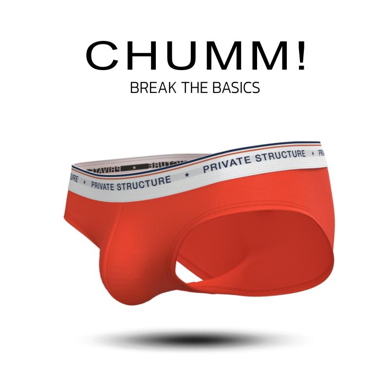 [SPECIAL PRICE] Private Structure กางเกงชั้นในชาย รุ่น  CHUMM! Mid Waist Brief - Framing Orange [4630]