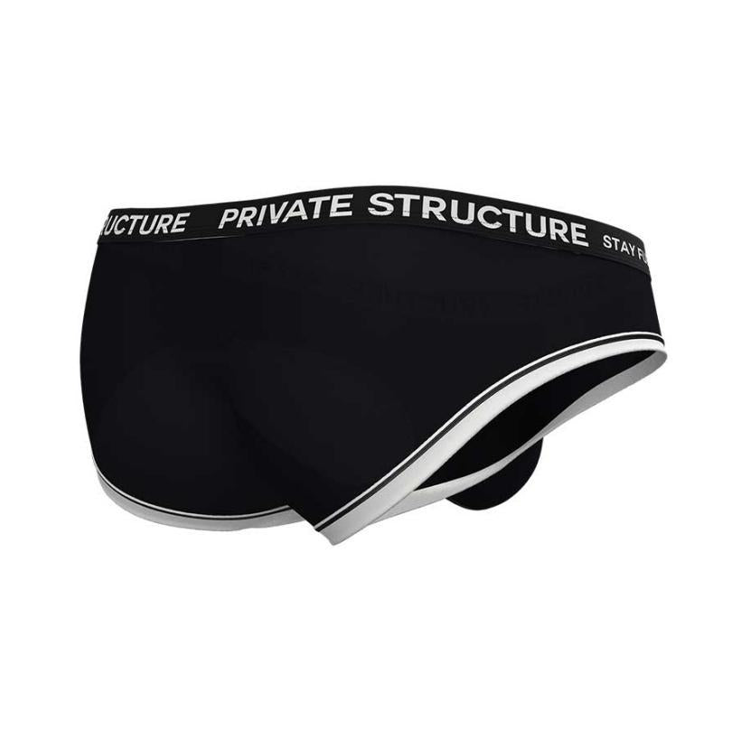 Private Structure กางเกงชั้นในชาย รุ่น Essence Odyssey Low Waist Brief - Black [4567]