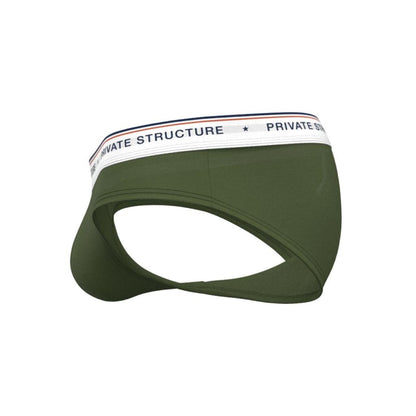 [SPECIAL OFFER] Private Structure กางเกงชั้นในชาย รุ่น  CHUMM! Mid Waist Brief - Tactical Green [4630]