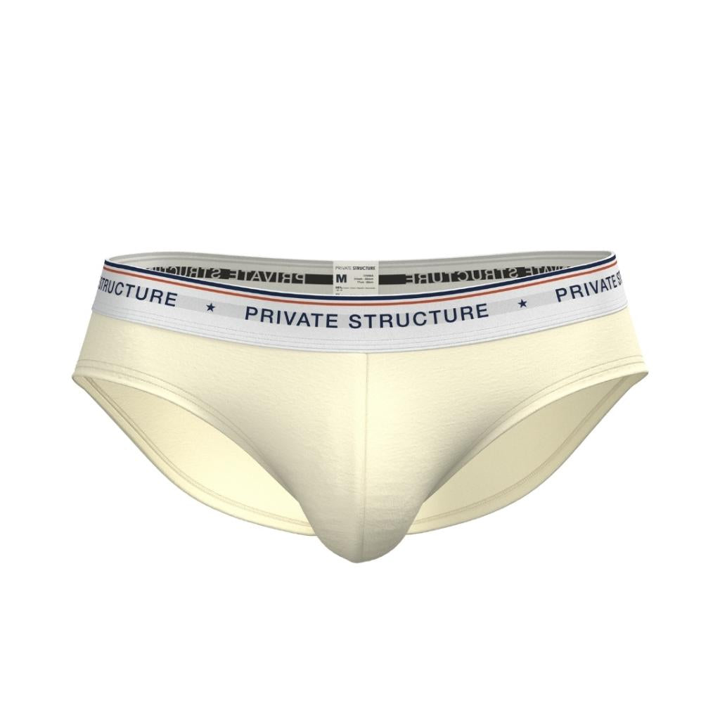 [SPECIAL OFFER] Private Structure กางเกงชั้นในชาย รุ่น  CHUMM! Mid Waist Brief - White Sand [4630]