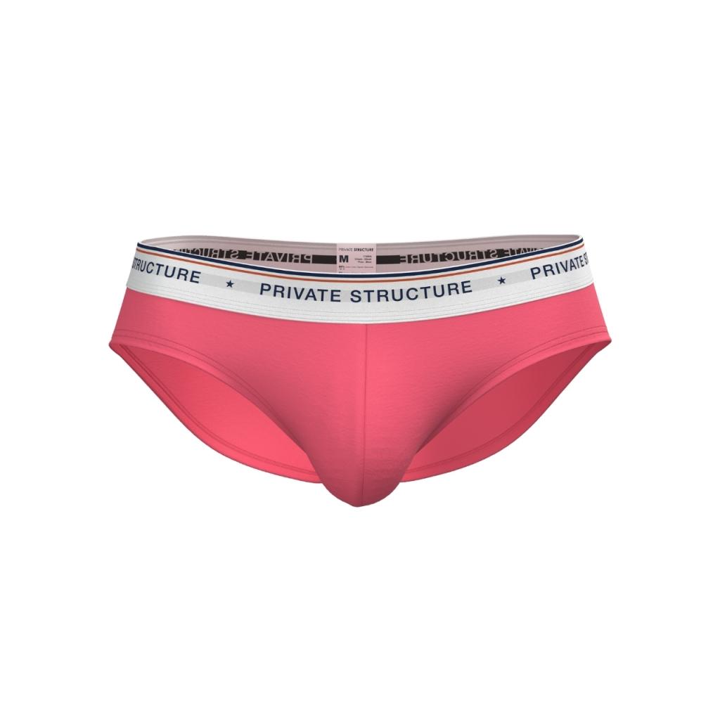 [SPECIAL PRICE] Private Structure กางเกงชั้นในชาย รุ่น  CHUMM! Mid Waist Brief - ฺBright Peach [4630]