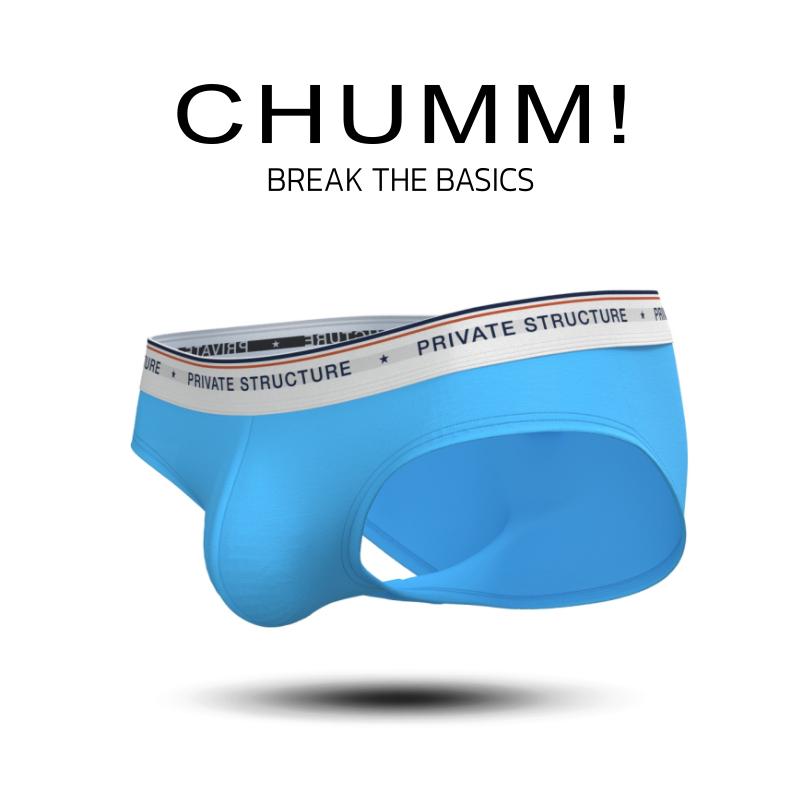 [SPECIAL PRICE] Private Structure กางเกงชั้นในชาย รุ่น  CHUMM! Mid Waist Brief - River Blue [4630]