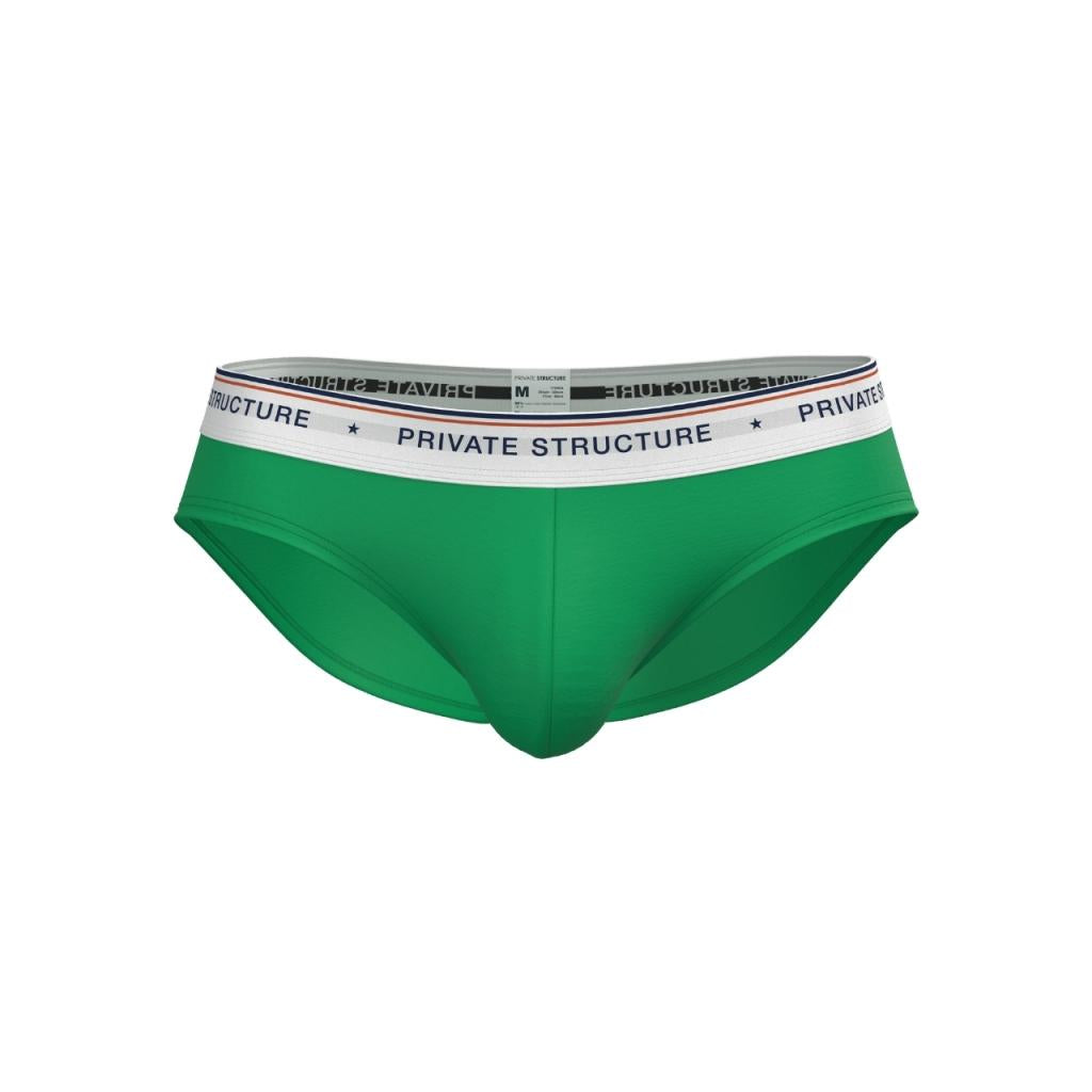 [SPECIAL PRICE] Private Structure กางเกงชั้นในชาย รุ่น  CHUMM! Mid Waist Brief - Jelly Green [4630]