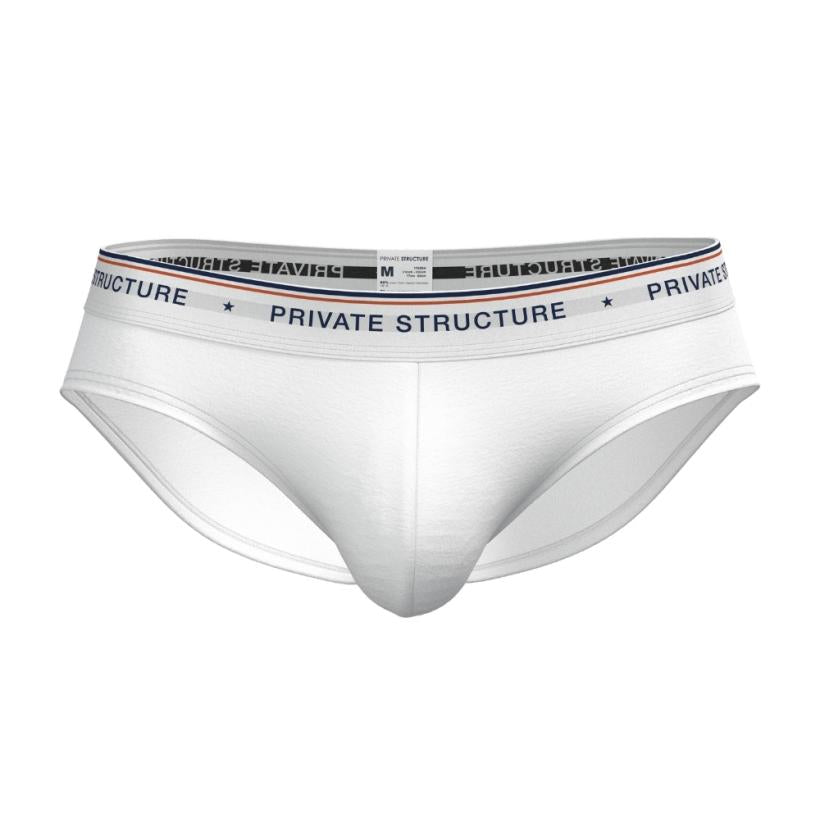 [SPECIAL OFFER] Private Structure กางเกงชั้นในชาย รุ่น CHUMM! Mid Waist Brief - Zephyr White [4630]