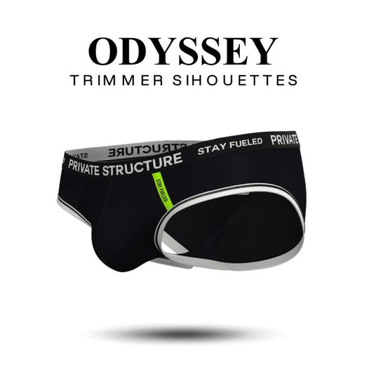 Private Structure กางเกงชั้นในชาย รุ่น Essence Odyssey Low Waist Brief - Black [4567]