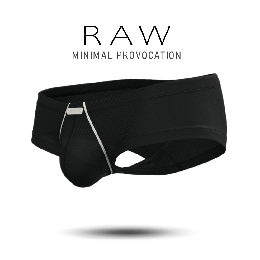 [NEW] Private Structure กางเกงชั้นในชาย รุ่น Raw Hipster – Smoke Black [4815]