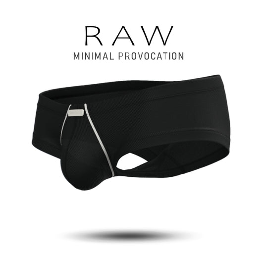 [NEW] Private Structure กางเกงชั้นในชาย รุ่น Raw Hipster – Smoke Black [4815]