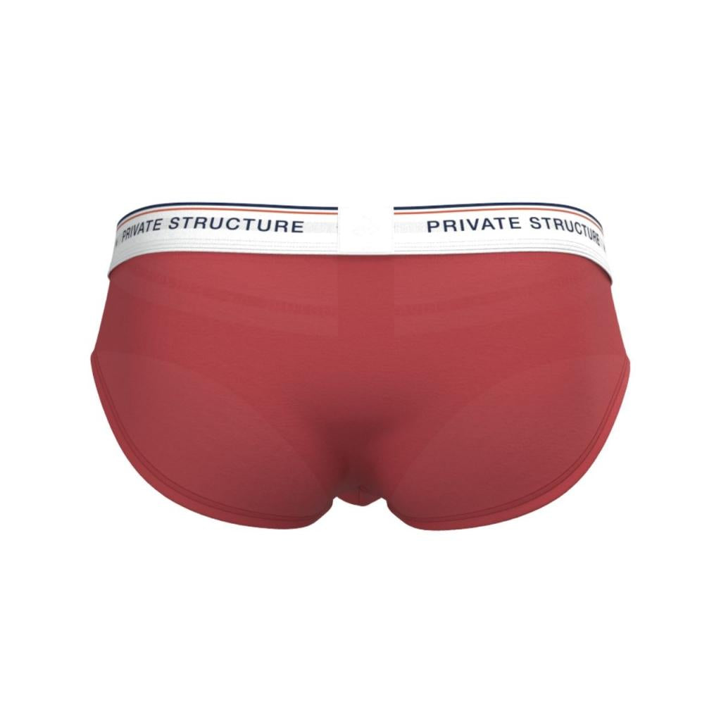 [SPECIAL OFFER] Private Structure กางเกงชั้นในชาย รุ่น  CHUMM! Mid Waist Brief - Noir Red [4630]