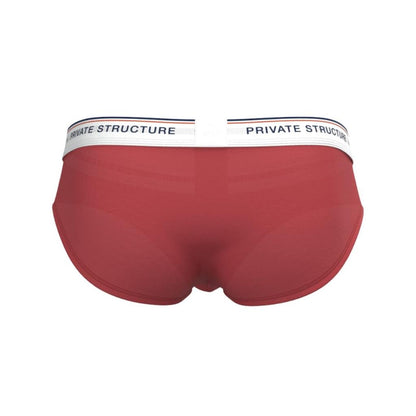 [SPECIAL OFFER] Private Structure กางเกงชั้นในชาย รุ่น  CHUMM! Mid Waist Brief - Noir Red [4630]