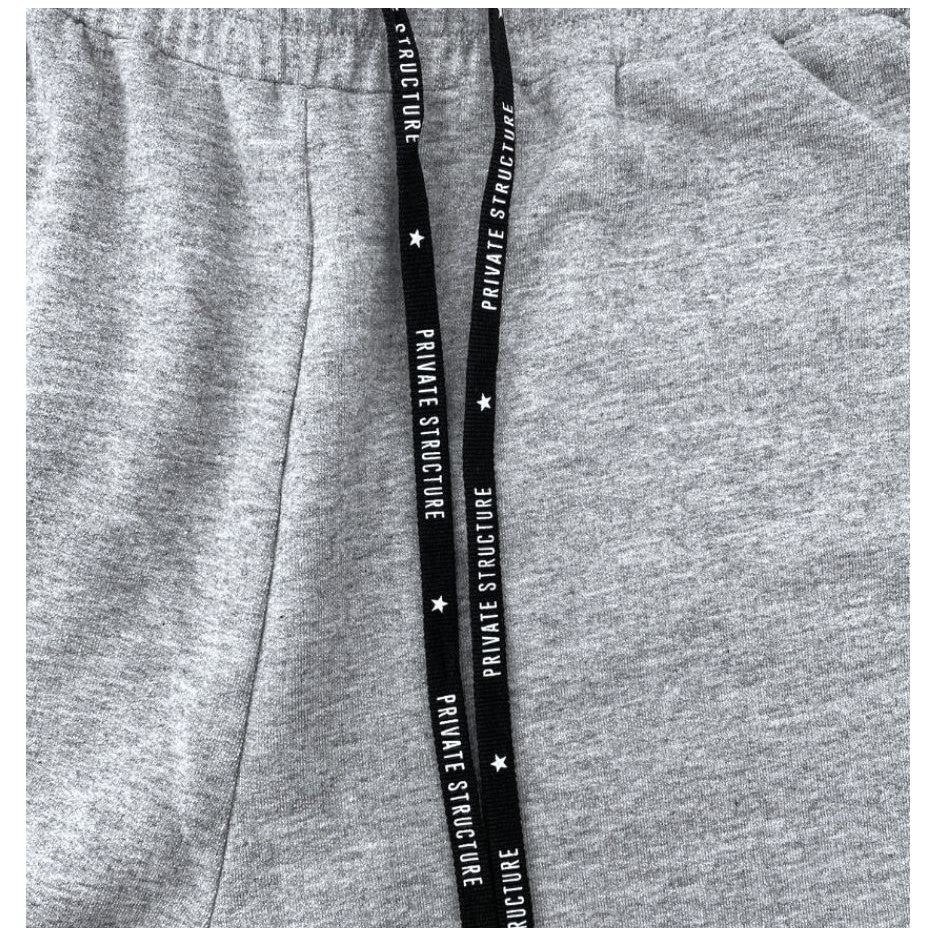 Private Structure กางเกงขาสั้นออกกำลังกาย  Sweat Shorts – Melange Grey [4697] / นายแบบเอว 30" Size M