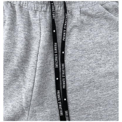 Private Structure กางเกงขาสั้นออกกำลังกาย  Sweat Shorts – Melange Grey [4697] / นายแบบเอว 30" Size M