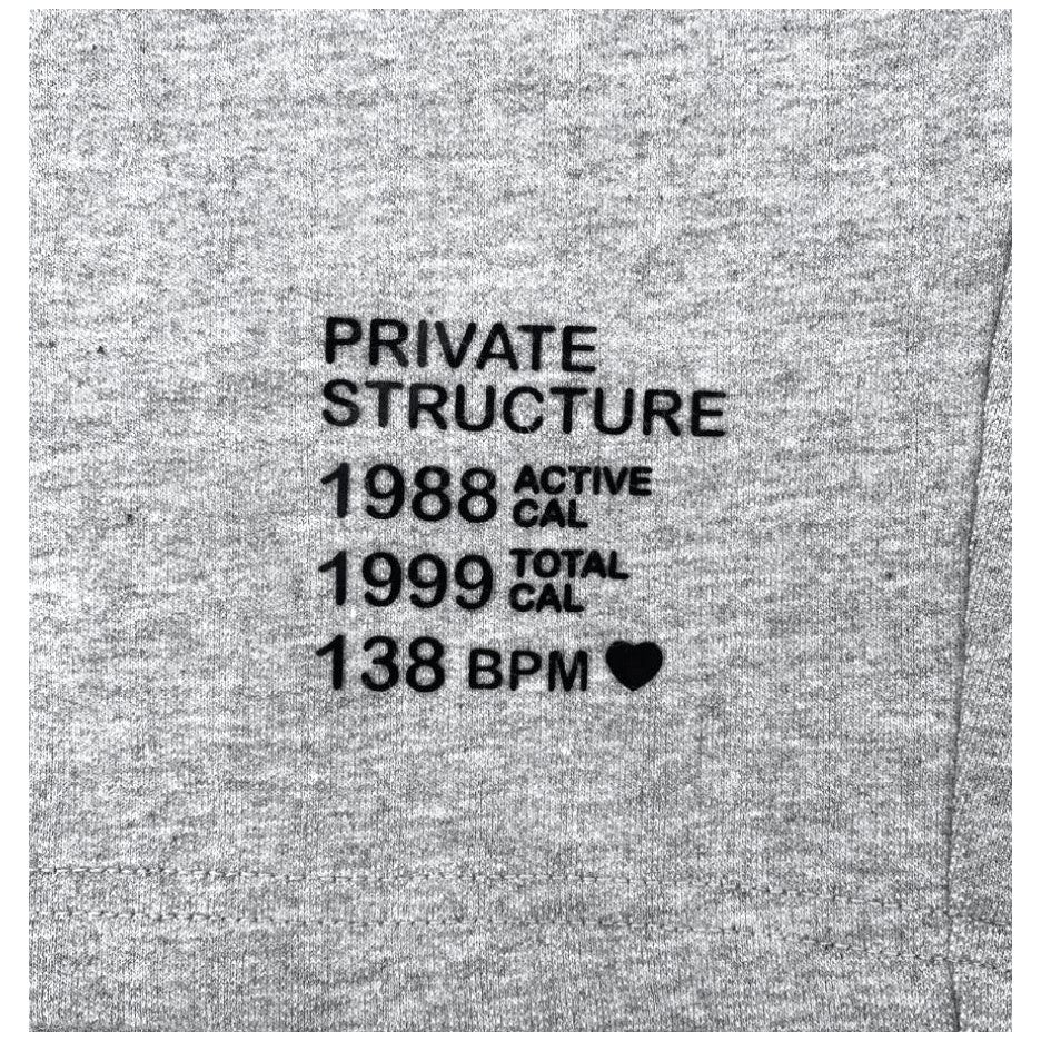 Private Structure กางเกงขาสั้นออกกำลังกาย  Sweat Shorts – Melange Grey [4697] / นายแบบเอว 30" Size M