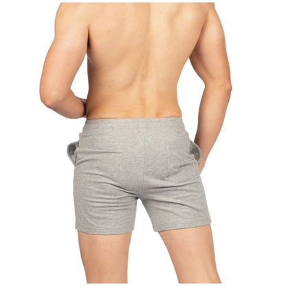 Private Structure กางเกงขาสั้นออกกำลังกาย  Sweat Shorts – Melange Grey [4697] / นายแบบเอว 30" Size M