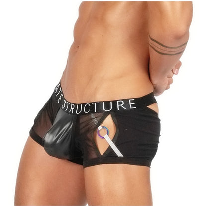 Private Structure กางเกงชั้นในชาย รุ่น Alpha Low Waist Harness Trunk - Shades of Black [4415]