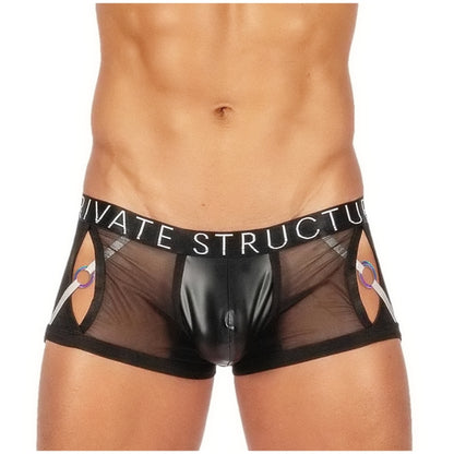 Private Structure กางเกงชั้นในชาย รุ่น Alpha Low Waist Harness Trunk - Shades of Black [4415]