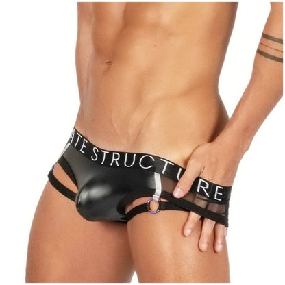 Private Structure กางเกงชั้นในชาย รุ่น Alpha Low Waist Garter Mini - Shades of Black [4419]