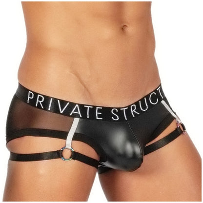 Private Structure กางเกงชั้นในชาย รุ่น Alpha Low Waist Garter Mini - Shades of Black [4419]