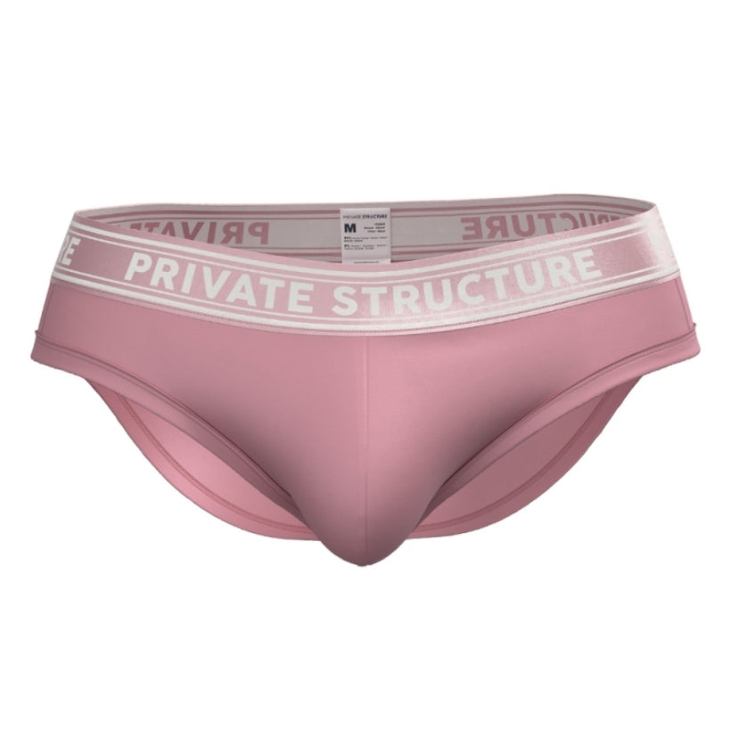 Private Structure กางเกงชั้นในชาย รุ่น Viscose From Bamboo Mid Waist Brief - Smoke Red [4378]