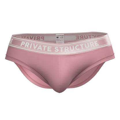 Private Structure กางเกงชั้นในชาย รุ่น Viscose From Bamboo Mid Waist Brief - Smoke Red [4378]