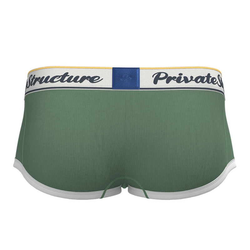 Private Structure กางเกงชั้นในชาย รุ่น Classic Mid Waist Trunk - Herbal Garden Green [4530]