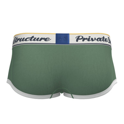 Private Structure กางเกงชั้นในชาย รุ่น Classic Mid Waist Trunk - Herbal Garden Green [4530]