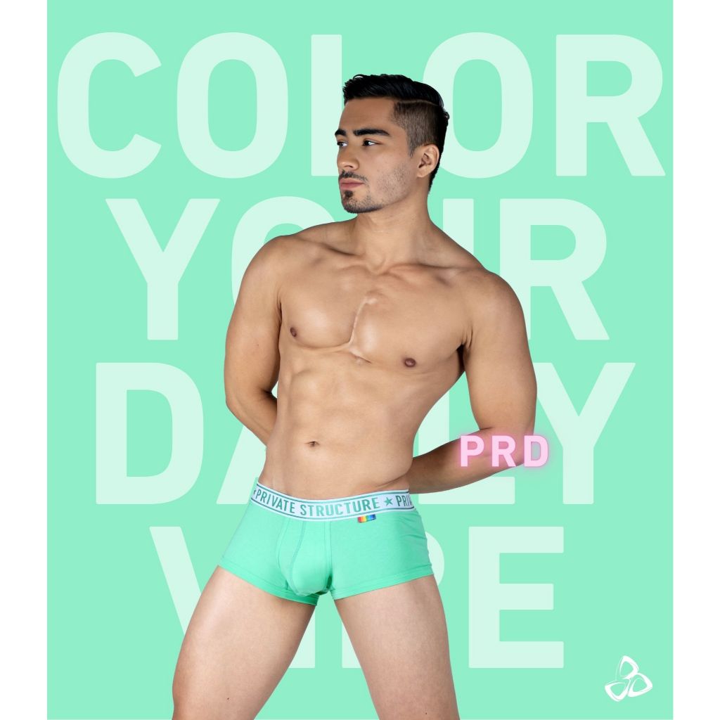 Private Structure กางเกงชั้นในชาย รุ่น PRD Mid Waist Trunk - Glacier Green [4386]