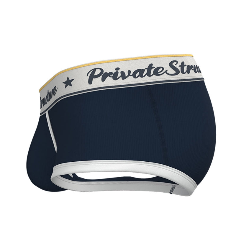 Private Structure กางเกงชั้นในชาย รุ่น  Classic Mid Waist Trunk - Ombre Navy Blue [4530]