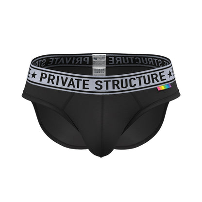 Private Structure กางเกงชั้นในชาย รุ่น PRD Mid Waist Mini Brief - Phantom Black [4385]