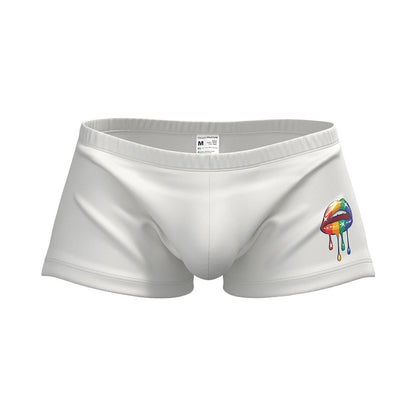 Private Structure กางเกงชั้นในชาย รุ่น Load My Mouth High Split Boxer (with Jockstrap) - White [4413]