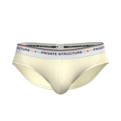 Private Structure กางเกงชั้นในชาย รุ่น  CHUMM! Mid Waist Brief - White Sand [4630]