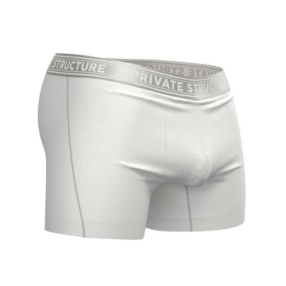 Private Structure กางเกงชั้นในชาย รุ่น Viscose From Bamboo Mid Waist Boxer Brief - Bright White [4380]