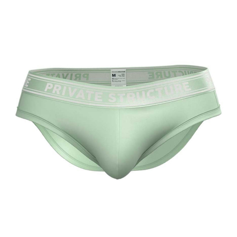 Private Structure กางเกงชั้นในชาย รุ่น Viscose From Bamboo Mid Waist Brief - Seacrest Green [4378]