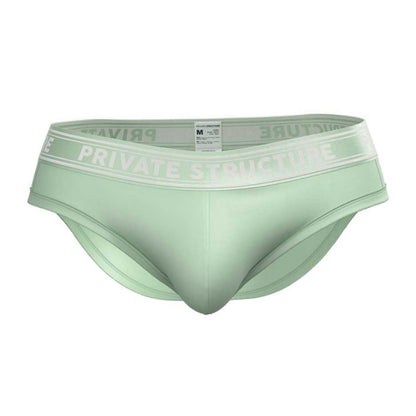 Private Structure กางเกงชั้นในชาย รุ่น Viscose From Bamboo Mid Waist Brief - Seacrest Green [4378]