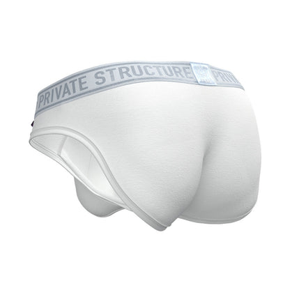Private Structure กางเกงชั้นในชาย รุ่น  PRD Mid Waist Mini Brief - Pure White [4385]