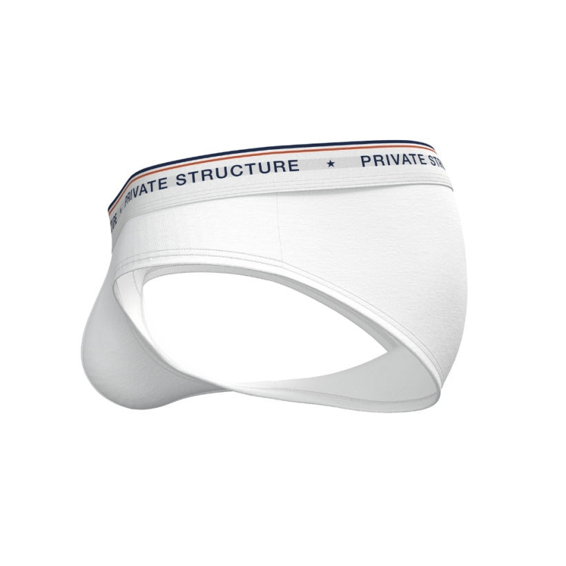 Private Structure กางเกงชั้นในชาย รุ่น CHUMM! Mid Waist Brief - Zephyr White [4630]